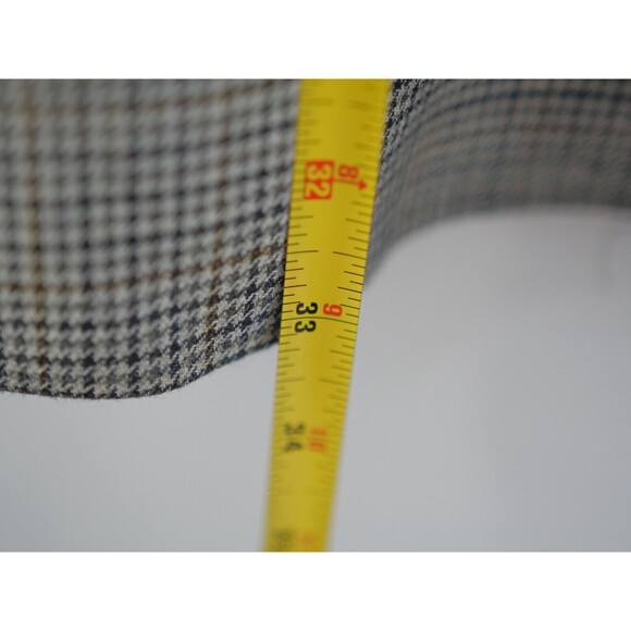 Ralph Lauren Chaps Men's Blazer 43L Wool Silk Brown Houndstooth Sport Coat - Picture 5 of 9